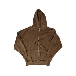 Zip Up Oversized ‘Christy' Brandy Melville Brown Hoodie